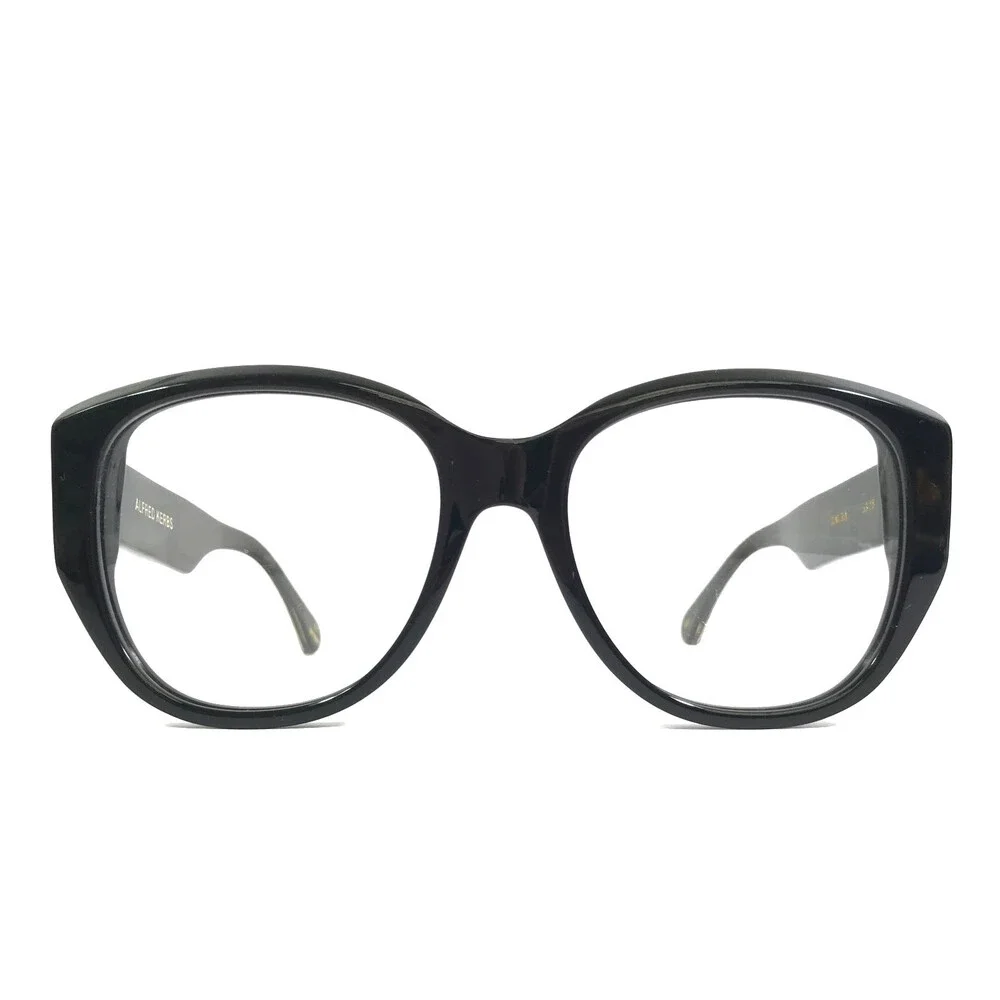 Alfred Kerbs Eyeglasses Frames LAURA BK Shiny Black Cat Eye Full Rim 53-18-142